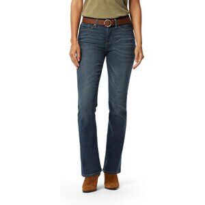 Women's Shaping Bootcut Jeans Mid-Rise Stretch Denim Plus Size Available